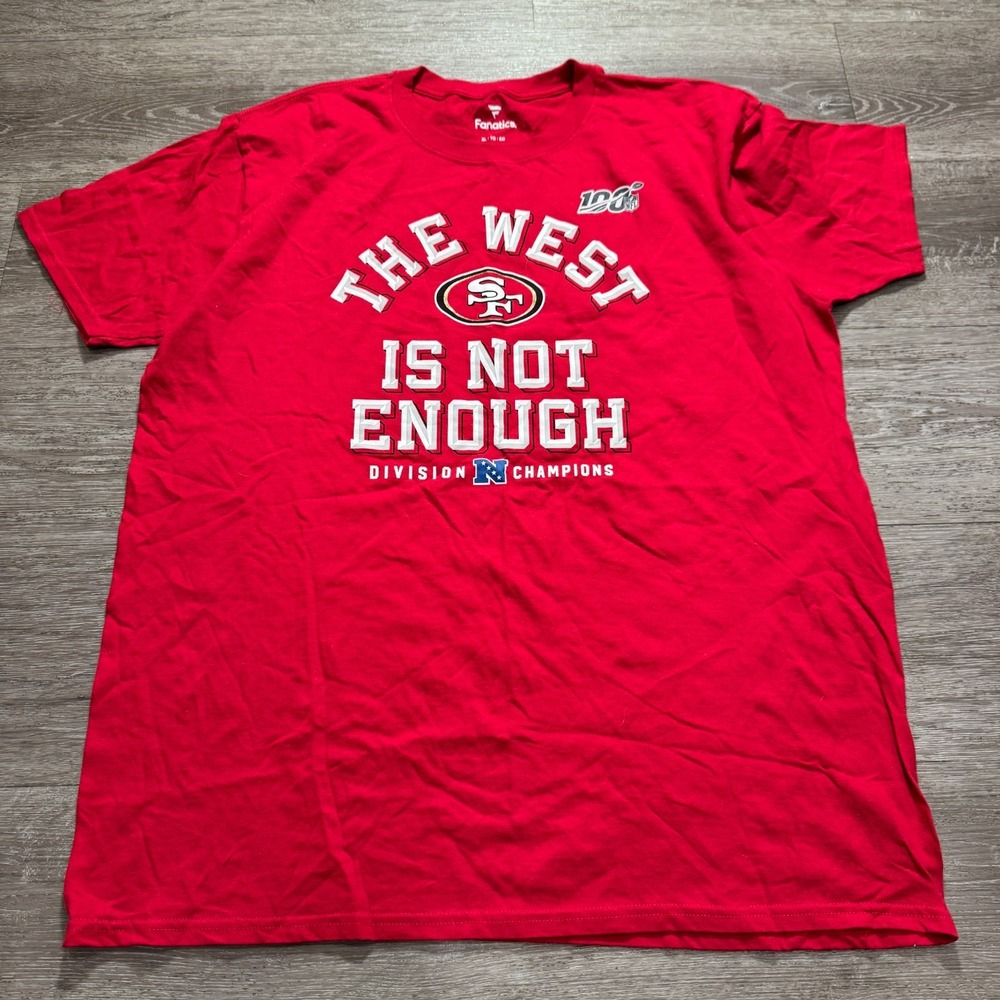 San Francisco 49ers Shirt Mens XL Fanatics‎ NFL Tee West Is Not Enough Champions